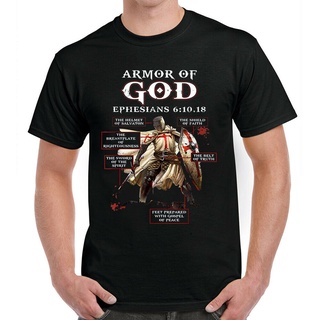 เสื้อยืด พิมพ์ลาย Armor Of God Knight Templar Christian สไตล์ฮิปฮอป ขายดี