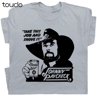 เสื้อยืดผ้าฝ้ายพิมพ์ลายคลาสสิก เสื้อยืด พิมพ์ลาย Johnny Paycheck สไตล์วินเทจ