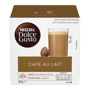 ((🔥พร้อมส่ง))Nescafe Dolce Gusto Café Au Lait แคปซูลกาแฟ (จำนวน 1 กล่อง กล่องละ 16 แคปซูล) NestleTH