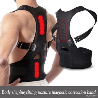 Posture Corrector Magnetic Therapy Clavicle Back Straightener Shoulder Support Brace Lumbar Belt Correction Adjustable M