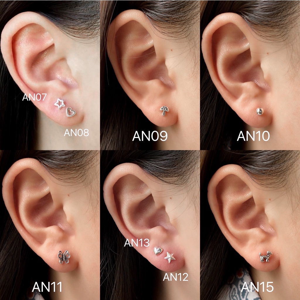 กรอกโค้ด-clmlh-ลด-45-sterling-silver-earring-ต่างหูรมดำ-รับประกันเงินแท้925-ต่างหูเงินแท้-เหมาะกับคนแพ้ง่าย