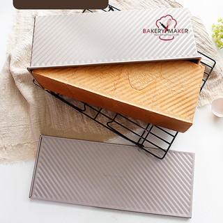 1000 กรัม Toast Teflon Chefmade พิมพ์ขนมปังพร้อมฝา แบบลาย