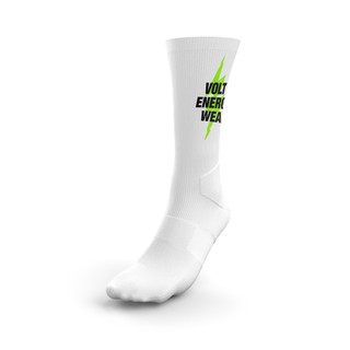 สินค้า VOLT ถุงเท้า กีฬา ออกกำลังกาย สีขาว TORQUE 001 THUNDER WHITE SOCKS TQ-0203