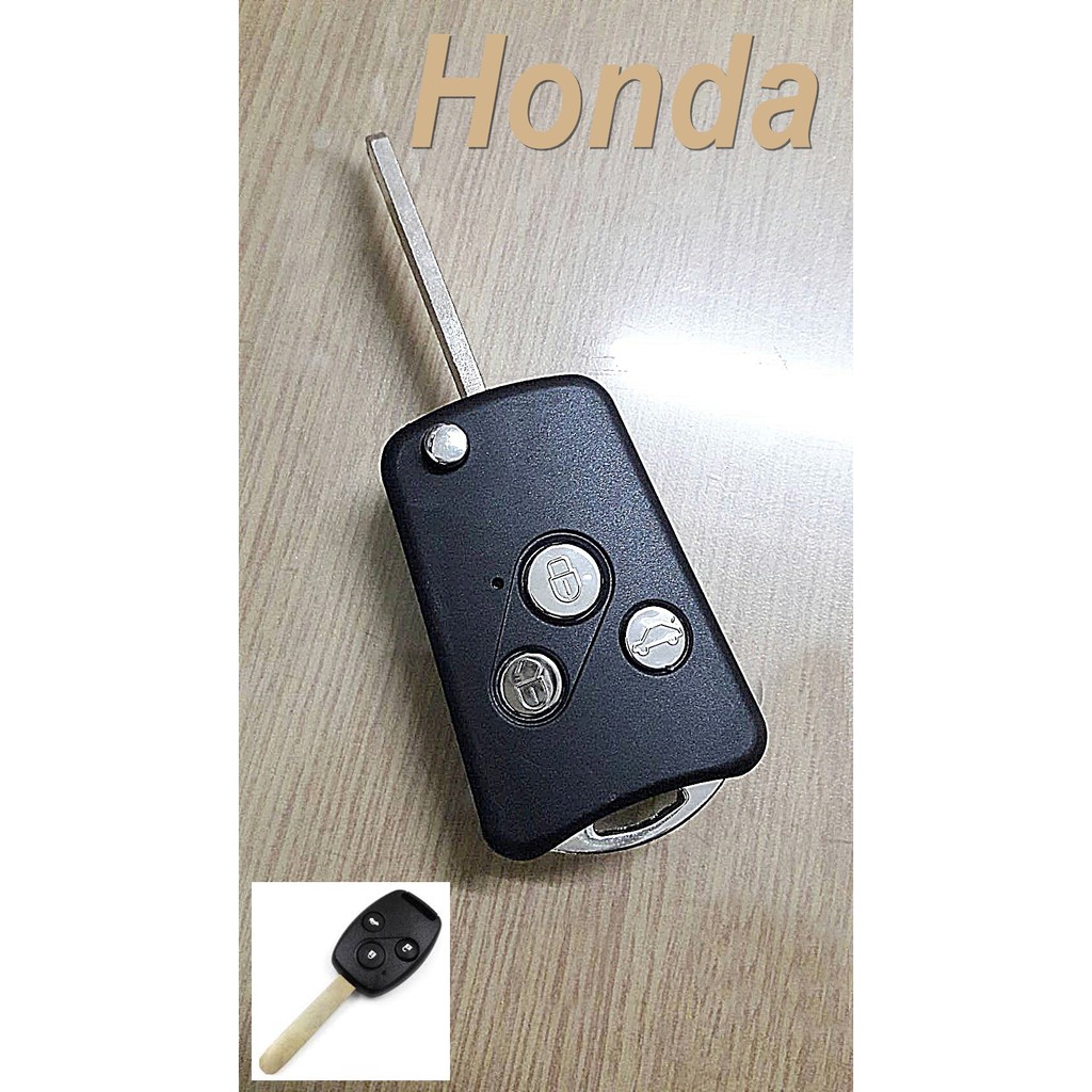 ภาพหน้าปกสินค้าโค้ด NEWFLIP0000 ลด 80 บาท กรอบกุญแจพับฮอนด้า Honda Accord,CRV - 3 ปุ่ม (New) พร้อม LogoBig H และปุ่มกด