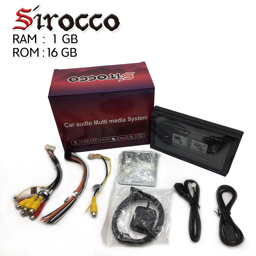 sirocco-จอติดรถยนต์-2-din-android-9-1-ขนาด-7-นิ้ว-ไม่เล่นแผ่น-แบ่งเล่นได้-2-หน้าจอ-ram-1-gb-rom-16-gb