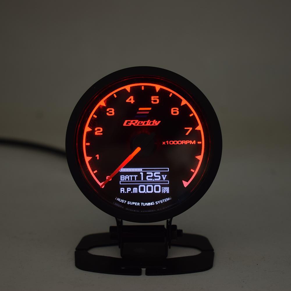 เกจวัดรอบ Greddy 2 in 1 วัดรอบและแบตเตอรี่ได้พร้อมกัน ไฟ 7 สี จอดิจิตอล ...