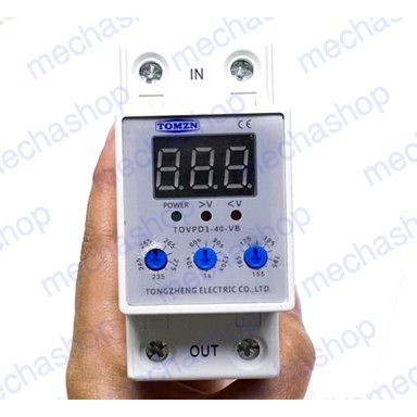 เครื่องป้องกันไฟตกไฟเกิน-ตัวป้องกันไฟตกไฟเกิน-40a-63a-220v-automatic-reconnect-over-voltage-and-under-voltage-protection