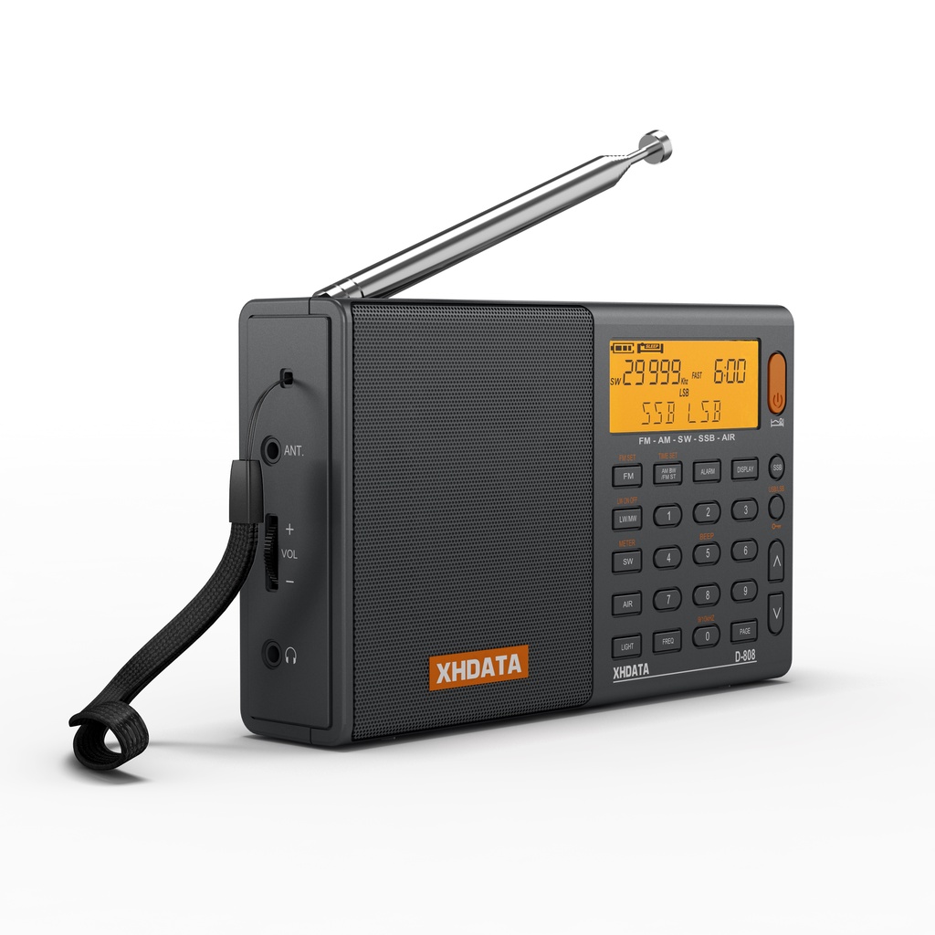 วิทยุ XHDATA D808 Portable Digital Radio FM Stereo/SW/MW/LW SSB AIR RDS