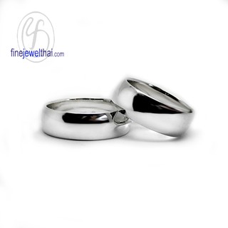 Finejewelthai แหวนเงิน-แหวนคู่-เงินแท้ 925-แหวนหมั้น-แหวนแต่งงาน-Couple-Silver-Wedding-Ring - RC134500