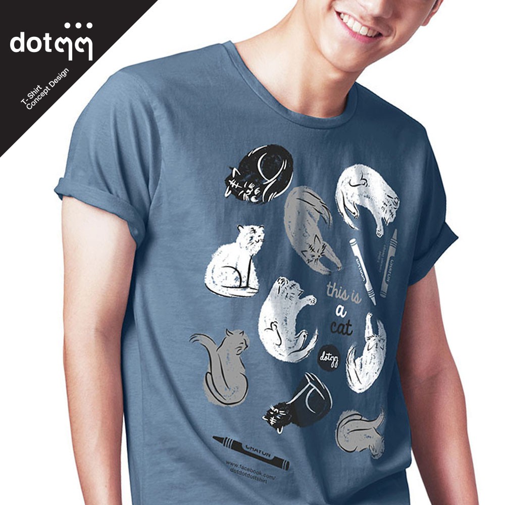 dotdotdot-เสื้อยืดผู้ชาย-concept-design-ลาย-crayon-blue
