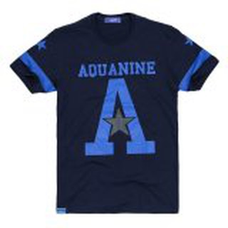 AQUANINE เสื้อยืด HIP STREET ลาย A-Star (สีกรม)