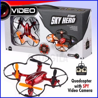 XINXUN DRONE STUNT SKY HERO XINXUN มีกล้องบันทึกวีดีโอความละเอียด 2ล้านพิกเซล มีช่องใส่เมม Micro SD