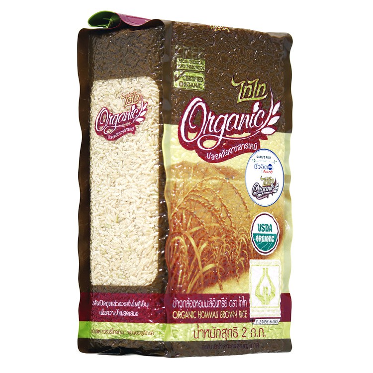 ข้าวกล้องหอมมะลิอินทรีย์-organic-hommali-brown-rice-ตราไทไท-ขนาด-2-กก-ข้าวออร์แกนิค-ข้าวกล้อง