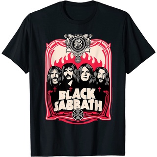 เสื้อยืดโอเวอร์ไซส์เสื้อยืด ลายเปลวไฟ Sabbath Official สีแดง สีดํา สําหรับผู้ใหญ่S-3XL