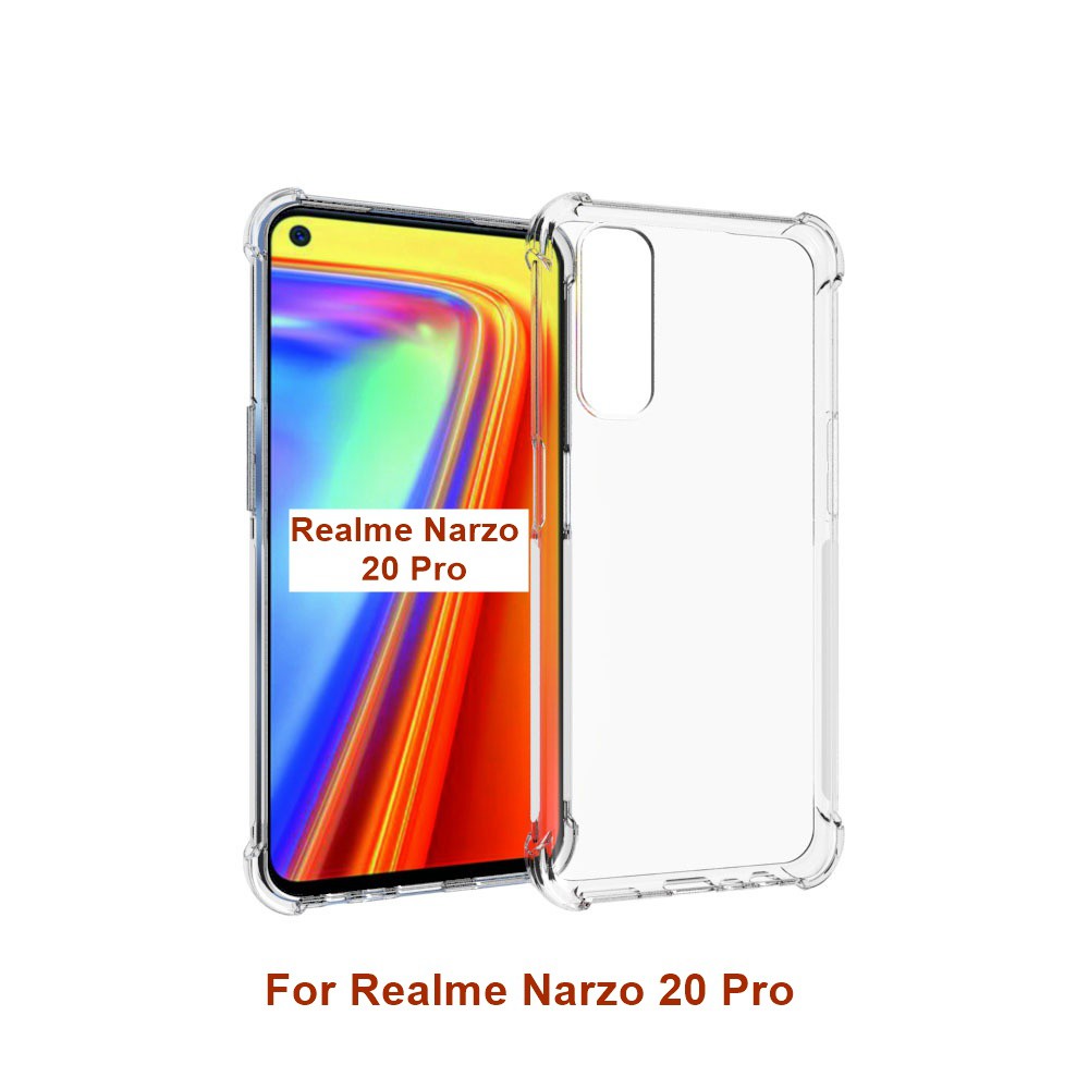 เคสมือถือสำหรับ Realme Narzo 20 Pro แบบ Tpu ใสเสริมขอบและมุมกันกระแทก 