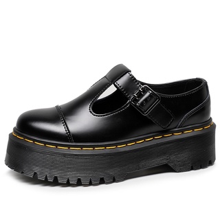 Womens Dr Martens Boots T Type Rubber Thick Sole Toe Thickness 3.5cm Heel Thickness 4.5cm Microfiber Leather Shoes