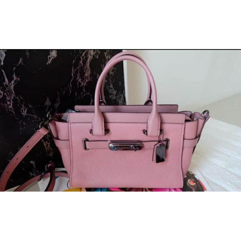 Coach swagger 27 hot sale dusty rose