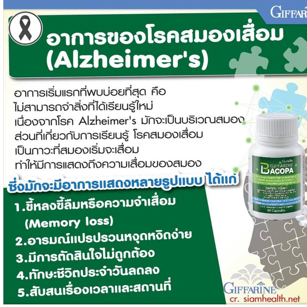 bacopa-giffarine-บาโคพา-กิฟฟารีน-อาหารเสริม-สมุนไพร-เสริมความจำ