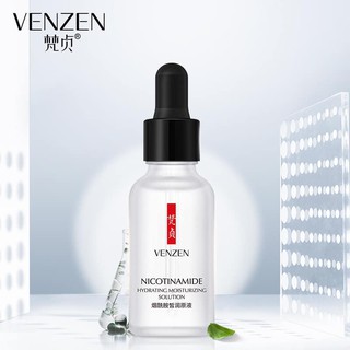 เซรั่มวิตามินบี3 เข้มข้น ช่วยบำรุงให้ผิวขาวกระจ่างใส ช่วยลดรอยสิว Venzen Niacinamide Serum 15 Ml.