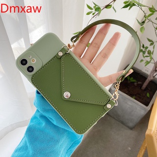 เคสโทรศัพท์มือถือหนัง พร้อมสายคล้อง และช่องใส่บัตร สําหรับ iPhone 14 Pro Max 14 Plus 13 Pro Max Mini