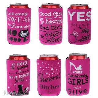 ภาพหน้าปกสินค้า6pcs Bottle Beer Tin Can Cooler Sleeve Hen Night  Girls Party ที่เกี่ยวข้อง