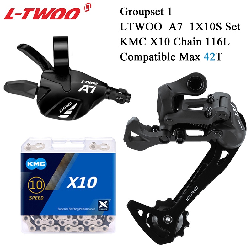 Ltwoo A7 ตีนผีจักรยาน 1x10 ความเร็ว KMC X10 โซ่ 11-42 46 50T 10V และ ...