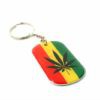 สินค้าราสต้า-keychain-leaf-all-metal-green-yellow-red-พวงกุญแจสีสัญลักษณ์ราสต้าและใบไม้