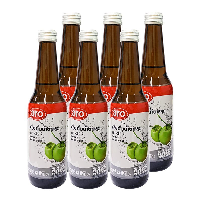 เอโร่ น้ำตาลสด ขนาด 320ml ยกแพ็ค 6ขวด ARO COCONUT NECTAR DRINK Shopee