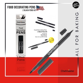 Chefmaster Black Pen Food Decorating 2 Black Pens Kit (3357) /ปากกา สีดำ 2 ด้าม (หมึกกินได้)