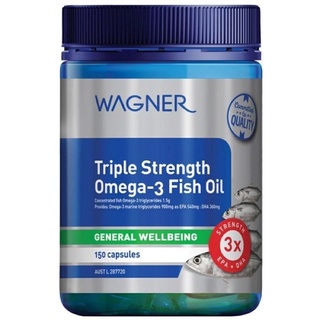 ภาพขนาดย่อของภาพหน้าปกสินค้าWagner Triple Strength Omega-3 Fish Oil (Repack) บำรุงหัวใจ หลอดเลือด บำรุงสมองและดวงตา ไม่คาว น้ำมันปลา จากร้าน happy__sunday บน Shopee ภาพที่ 7