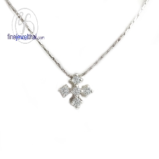 Finejewelthai จี้-เพชร-จี้เพชร-เพชรพรีเมียม-Pendant-Silver-Diamond CZ - P1049cz00