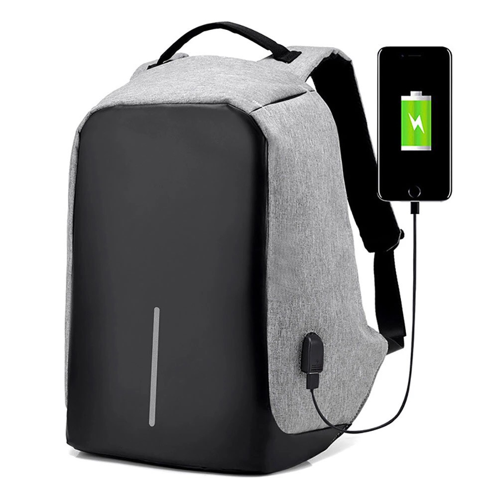 ภาพสินค้าTraveler Anti-Theft Backpack แฟชั่นสะพายหลัง กระเป๋าผู้ชาย กระเป๋าเป้  1 พอร์ต USB ชาร์จแบต จากร้าน traveler_shop. บน Shopee ภาพที่ 1