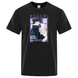 GILDAN เสื้อยืด ผ้าฝ้ายแท้ พิมพ์ลาย Jujutsu Kaisen Megumi Fushiguro สไตล์ฮาราจูกุ สําหรับผู้ชาย