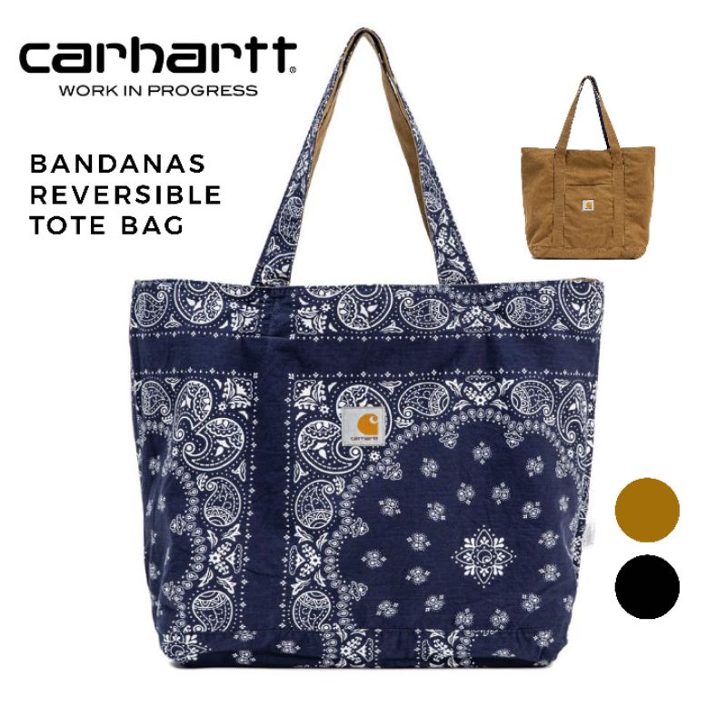 𝐂𝐀𝐑𝐇𝐀𝐑𝐓𝐓 Bandana Reversible Tote ใช้ได 2ด้าน | Shopee Thailand