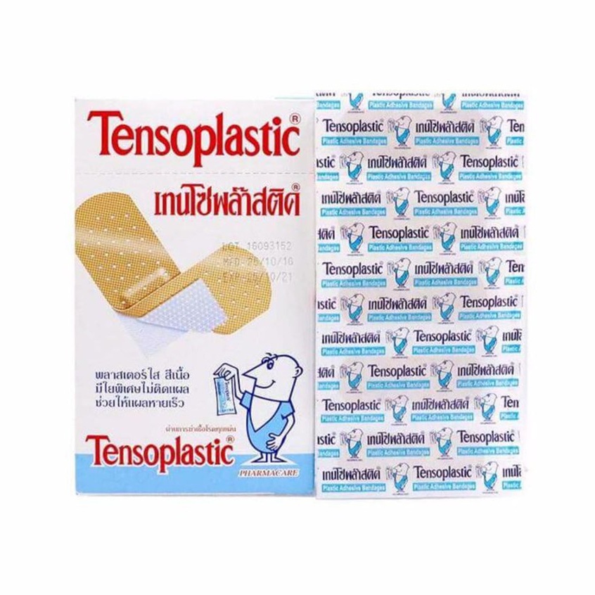 ภาพหน้าปกสินค้าเทนโซพลาส พลาสติก สีเนื้อ 100 แผ่น 1 กล่อง Tensoplast Tensoplastic จากร้าน bong253 บน Shopee
