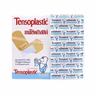 ภาพขนาดย่อของภาพหน้าปกสินค้าเทนโซพลาส พลาสติก สีเนื้อ 100 แผ่น 1 กล่อง Tensoplast Tensoplastic จากร้าน bong253 บน Shopee