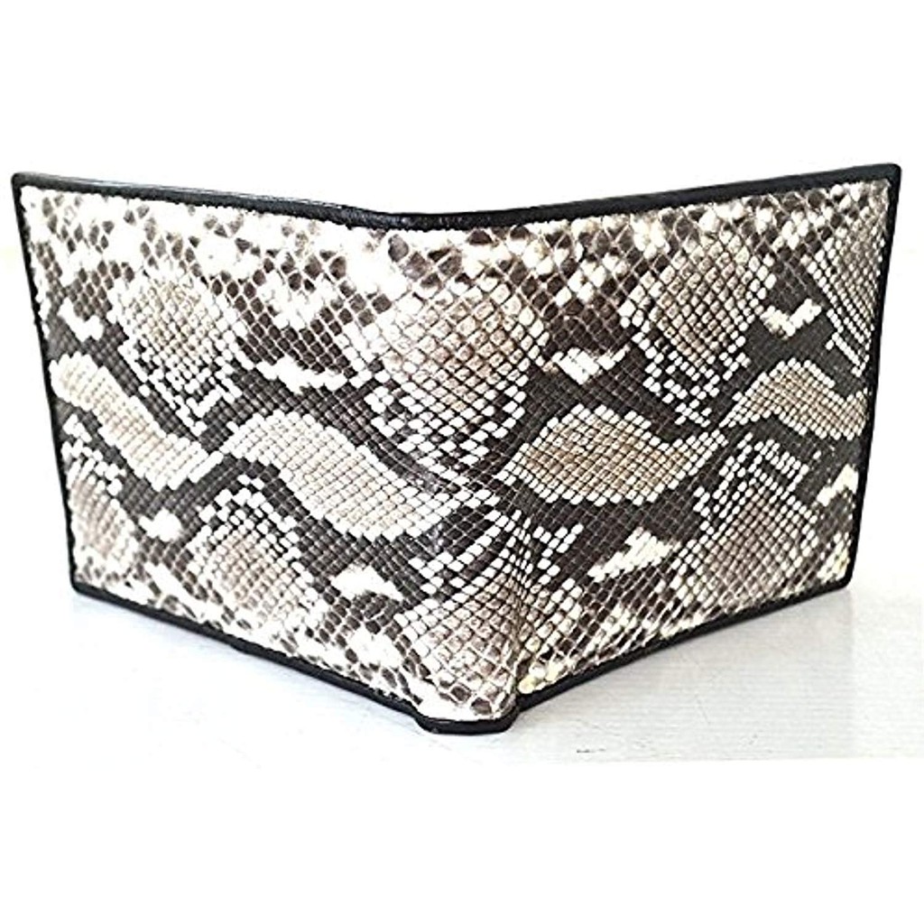 กระเป๋าสตางค์-หนังงูเหลือม-unisex-python-bifold-wallet-สีธรรมชาติ