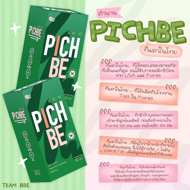 พร้อมส่ง-ส่งไว-pichbe-1-กล่อง-มี-18-เม็ด-วิตามินปรับรูปร่าง-ลดสัดส่วน-ลดไขมัน-นำเข้าจากเกาหลี-แท้-1000