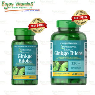 Puritans Pride Ginkgo Biloba 120 mg 100/200 Capsules (Exp.11/2026 &amp; Exp.12/2026)