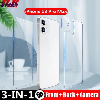 3 in 1 Front + Back + Camera Lens Tempered Glass Film for iPhone 15 Pro Max Iphone15 plus Screen Protector Full Protective Cover