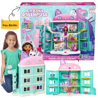 Gabbys Dollhouse, Purrfect Dollhouse with 15 Pieces Including Toy Figures, Furniture, Accessories and Sounds