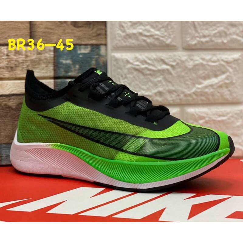 รองเท้าวิ่งไนกี้-nike-zoom-fly3-green-black-รุ่นยอดนิยม-มาใหม่