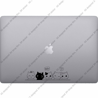 5 cats สติ๊กเกอร์ 3M ลอกออกไม่มีคราบกาว  Removable 3M notebook labtop sticker, สติ๊กเกอร์ตกแต่ง โน๊ตบุ๊ค