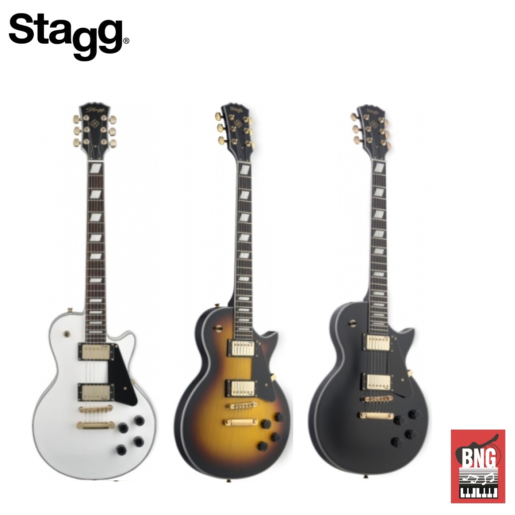 stagg-l-400-wh-sb-bk-ทรง-les-paul-electric-guitar