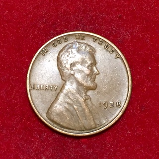 🔥 1938 🇺🇸 US Lincoln wheat cent