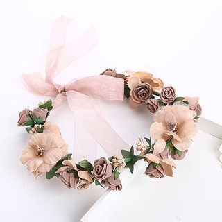 มงกุฎดอกไม้ พรีเวดดิ้ง ใส่แต่งงาน- Floral Wreath Headband