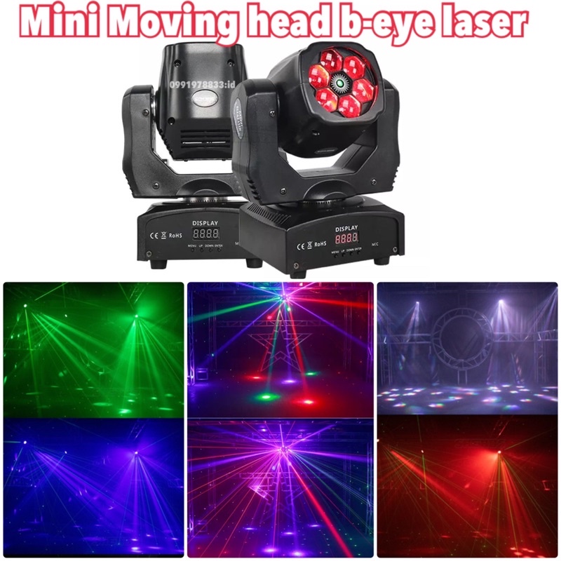 ไฟดิสโก้เทค-มูวิ่งเฮท-led-เลเซอร์-บีอาย-mini-moving-head-led-laser-b-eye