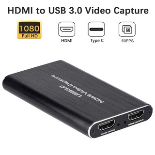 4K HDMI Capture การ์ด USB3.0 1080P แบบพกพาที่เชื่อถือได้จับการ์ดเกมสำหรับสตรีมมิ่ง Live ออกอากาศวิดีโอ