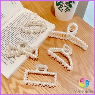 กิ๊บติดผมประดับไข่มุกเทียม  หรูหราและเรียบง่าย เครื่องประดับผม  pearl hair clip