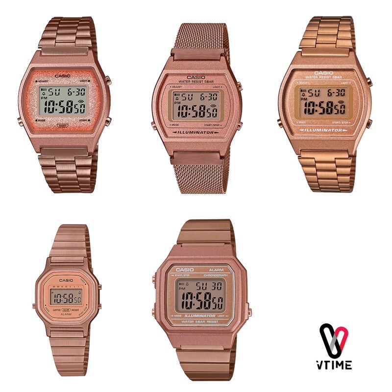 รูปภาพของนาฬิกา CASIO vintage Digital Y2K B640WC-5A Pink gold Collectionลองเช็คราคา